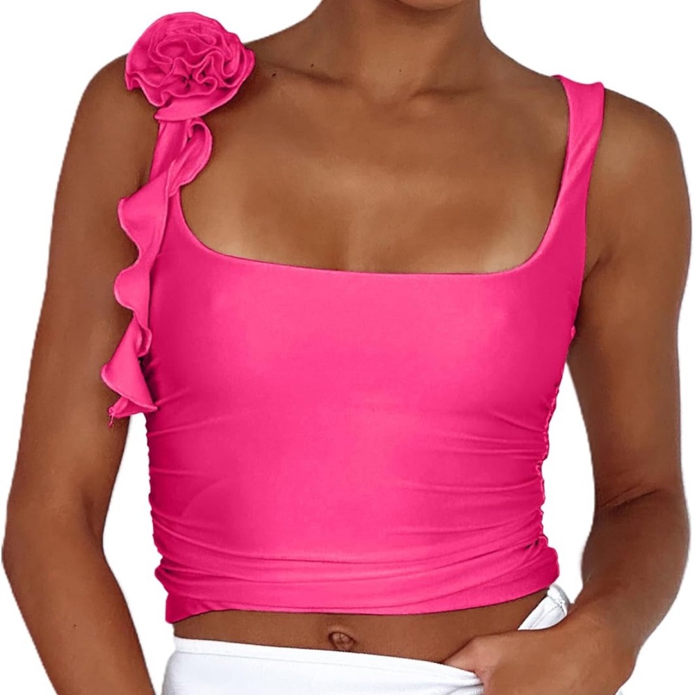 Square neck crop tank